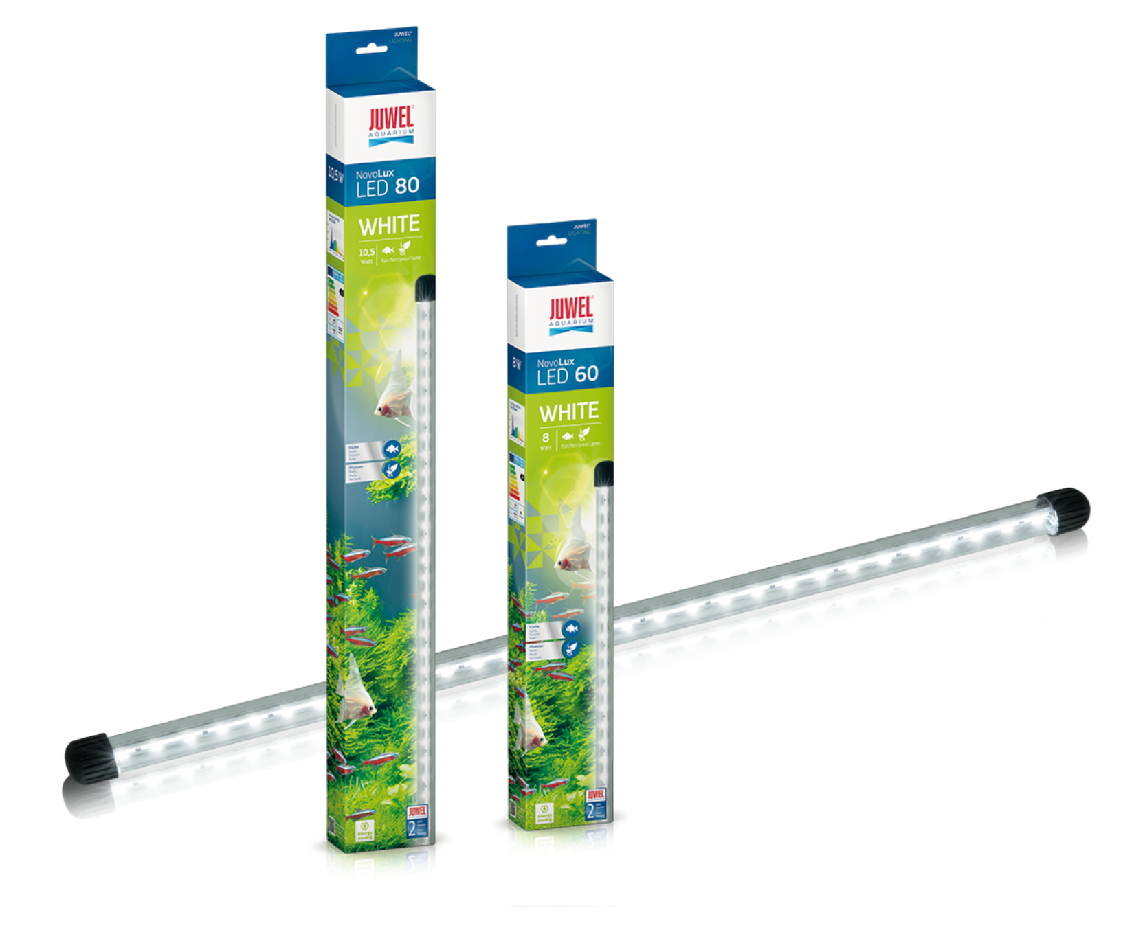 Produktbild von Juwel Aquarium NovoLux LED 60 Weiß – Energiesparende Zusatzbeleuchtung Für Aquarien, Wasserdicht, Inkl. Montageclips